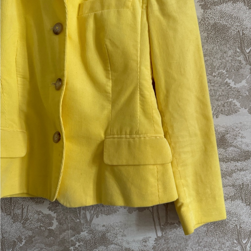 Ralph Lauren Bright Yellow 100% cotton, made in Italy Blazer - Picture 4 of 12